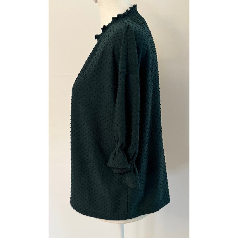 NWT Madewell Texture & Thread Mock Neck Ruffle Blouse Size S - Picture 2 of 4